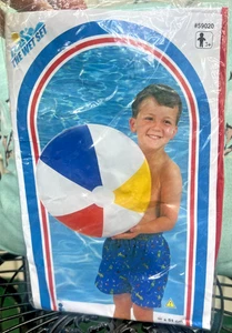 Piscina gonfiabile giocattolo vintage 2000 Intex #59020 20" Beach Ball The Wet Set NUOVO! - Foto 1 di 4