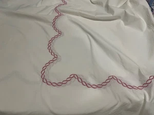 Pratesi Italien gebraucht 100% Baumwolle Kette flaches Laken 96”x103” Topper sehr gut - Bild 1 von 12