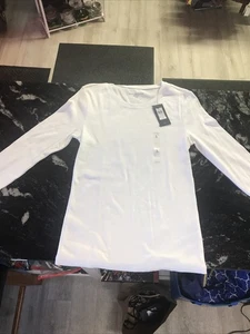 tommy hilfiger langarmshirt Rundhals Large Weiß Neu - Bild 1 von 3