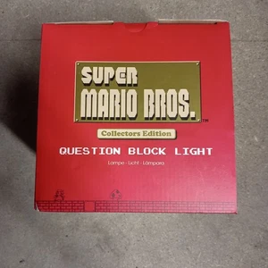 SUPER MARIO BROS QUESTION BLOCK LIGHT collectable LIGHT NIGHT LAMP nintendo USB - Picture 1 of 3