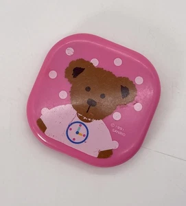 Vintage 1991 Sanrio Tweedle Dee Dee Bear Pink Compact Mirror Very Rare - Picture 1 of 5