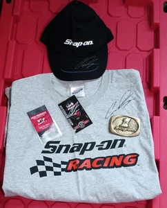 Snap On Lot Belt Buckle Hat Shirt 2 Vip Tickets Autograph By Cruz Pedregon - Picture 1 of 2