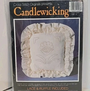 Kerzendocht Kissen Kit 16x16" Elfenbein Holländische Blume Stoff Spitze Rüschen Garn Neu - Bild 1 von 7