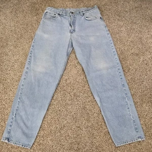 Mens Carhartt Denim Blue Size 34x32 tag 32x32 Actual B17 STW Relaxed Fit Jeans - Picture 1 of 6