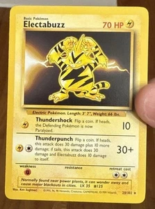 POKEMON ELECTABUZZ 20/102 WOTC CARD NM - Picture 1 of 4