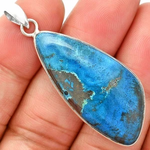 Shattuckite Natural - Joyería Colgante de Plata de Ley 925 EE. UU. P-1001 - Imagen 1 de 5