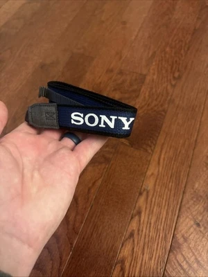 Vintage Genuine OEM Sony Handycam 1" Wide Camera Shoulder Neck Strap Blue - Image 1 of 3