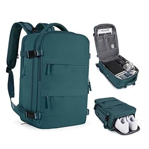  Travel Backpack For Women Men Airline Approved Carry Standard A-peacock Blue - Picture 1 of 8