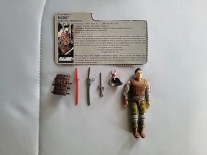 Figura de acción de colección Hasbro 1988 GI Joe Budo V1 100 % completa con tarjeta de archivo - Imagen 1 de 1