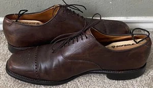 Allen Edmonds Dryden Cap Toe Brogue Oxford elegante braune Schuhe 11 D - Bild 1 von 10