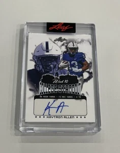 2022 LEAF ROOKIE RC CARD KAYTRON ALLEN AUTO COLLEGE STANDOUT /89 - Bild 1 von 2
