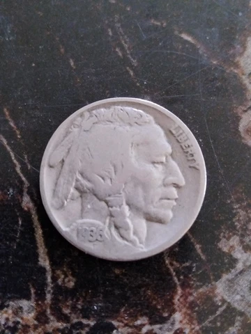 1936 No Mint Mark Indian Head / Buffalo  Good Condition Nickel Cover