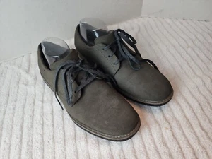 Dexter Mens Gray Suede Sz 9.5 Shoe Lace Up Round Toe Memory Foam Dexter Comfort - Picture 1 of 8