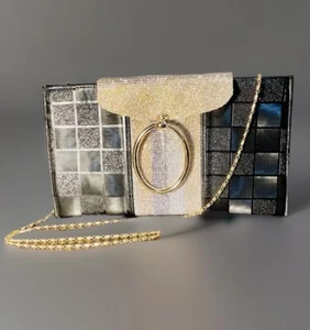 Borsa a tracolla pochette con strass senza marchio moda  - Foto 1 di 3
