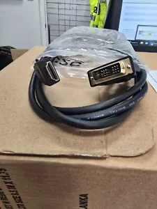 HDMI to DVI-D Monitor Display TV Adapter Cable Male/Male HD 1080p HDTV 6.6 FT - Picture 1 of 5
