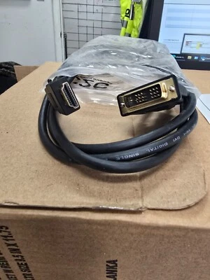 HDMI to DVI-D Monitor Display TV Adapter Cable Male/Male HD 1080p HDTV 6.6 FT - Image 1 of 4