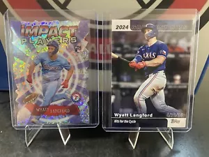 2024 Bowman’s Best Impact Players Wyatt Langford + 2025 Topps S1 Greatest Hits. - Picture 1 of 5