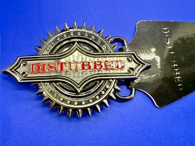 Disturbed  Iconic Heavy Metal Band Spike Sprocket NOS Belt Buckle 2009 Bravado - Image 1 of 4