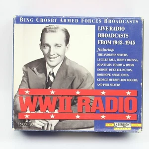 WWII Radio Armed Forces Broadcasts with Bing Crosby Audio Lot set of 5 - Imagen 1 de 12