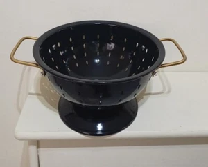 Habitat Winter Bouquet Black and Brass Colander - Picture 1 of 8