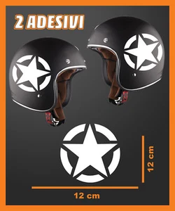 ADESIVI STELLA MILITARE REPLICA STICKERS CASCO MOTO - Picture 1 of 1
