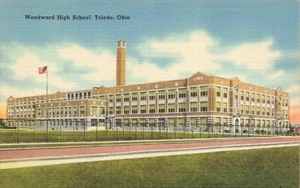 Postcard Woodward High School Toledo Ohio OH c1930's - Picture 1 of 2