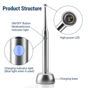 Mini Lámpara de Luz de Curado Dental LED 10W Alta Potencia 2300mw/cm 360° Cura Giratoria - Imagen 1 de 21