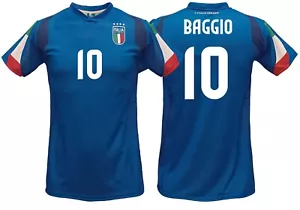 Trikot Baggio Italien Offizielle 2024 Blau Roberto Roby Erwachsene Junge - Picture 1 of 2