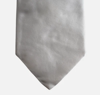 NEW ROBERT TALBOTT Solid White FINEST SILK HAND SEWN EXTRA LONG WIDE Necktie - Image 1 of 4