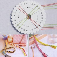 2 PCs DIY Round Kumihimo Beading Cord Disc Disk Braiding Plate Braided