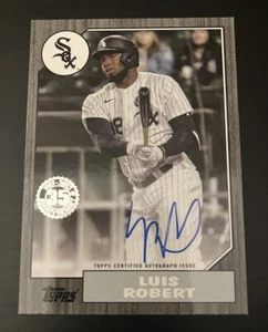 Luis Robert 2022 Topps Reprint 1987 Certified Auto #87BA-LR /199 - Bild 1 von 2