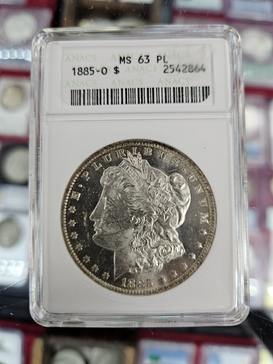 MS 63 Graded 1885 Year Morgan US Dollars (1878-1921) for
