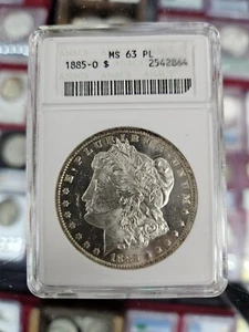 1885-O MS63 PL Morgan Dollar OLD ANACS HOLDER - Bild 1 von 2