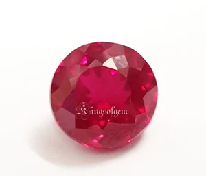 Certified 10.40 Ct Natural Red Ruby Round Loose Gemstone - Picture 1 of 6
