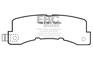 Pastillas de freno traseras EBC Ultimax para Isuzu Piazza 2.0 Turbo (para Lotus) (88 > 91) - Imagen 1 de 1