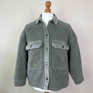 Vintage ZARA Size 14 ( EUR M ) Green Woolen Button-up Jacket Coat Womens Ladies - Picture 1 of 9