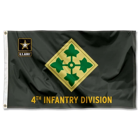 US Army 4th Infantry Division Flag Large 3x5 Cover