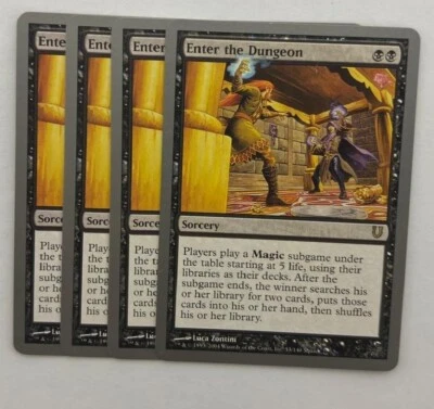 MTG 4X UNHINGED ENTER THE DUNGEON NM MAGIC THE GATHERING RARE BLACK SORCERY - Image 1 of 4