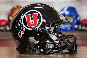 Casco auténtico Utah Utes Riddell Speed - negro - Imagen 1 de 5
