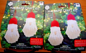 Lotto 2 Nuovi Aghi Creazioni Macame Kit Babbo Natale Ornamenti Natalizi-Fa 2 FACILI - Foto 1 di 4