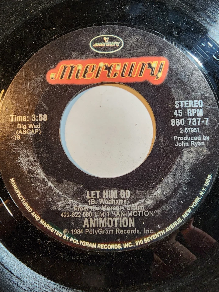 Animotion - Holding You/ Let Him Go -Mercury GOOD+ F293 - Image 1 of 1