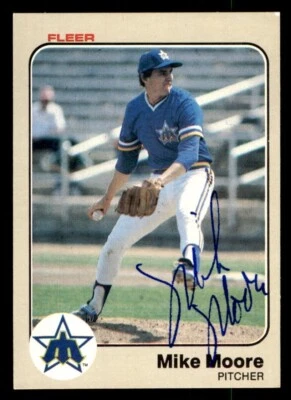 1983 Fleer Baseball #482 Mike Moore Signed Autograph (no COA) - Image 1 of 2