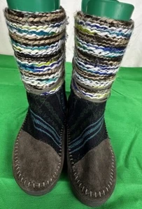 Toms Nepal Taupe Snow Boots Women’s Size 11 Faux Suede Moccasin Style Boots - Picture 1 of 24