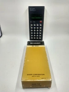 Calculadora electrónica Sharp Elsimate EL-502 de colección con caja funcionando en muy buena condición - Imagen 1 de 11