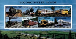 Guinea 1998 - Trains - Sheet of 8 Stamps - Scott #1483 - MNH - Picture 1 of 1