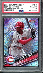 2022 Bowmans Best Elly De La Cruz Mini-Diamond Refractor Rookie #231/299 PSA 10 - Picture 1 of 2