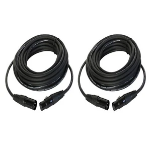 Par de cables de audio macho de 25 pies estéreo de cuarto de pulgada a cables hembra blindados de 3 pines - Imagen 1 de 17