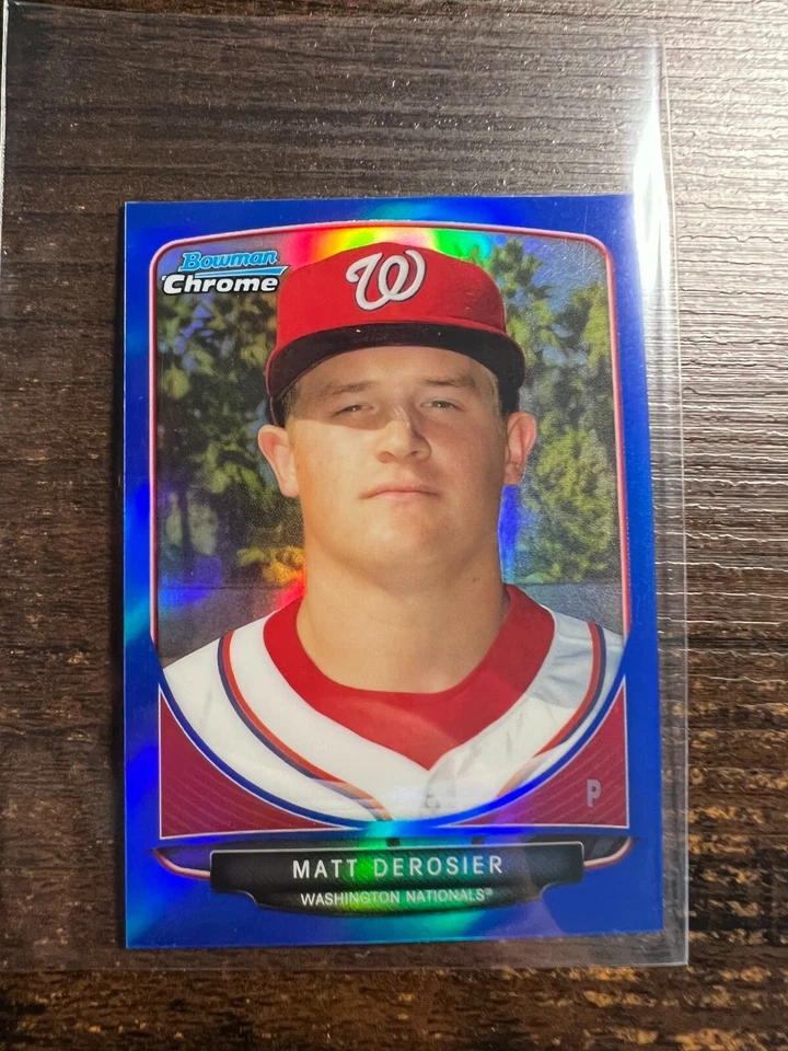 A106,597 - 2013 Bowman Chrome Mini Blue Refractors #76 Matt Derosier/99 - Image 1 of 1
