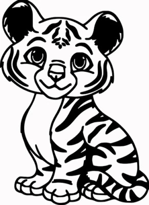 Calcomanía adhesiva de vinilo Tiger Wild Baby Cub pared coche camión ventana computadora portátil Foto 1 de 2