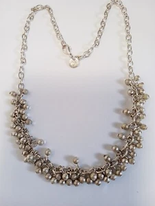 Sterling Silver 925 Clustered Berries Designer Necklace Signed CCC Vintage 1990s - Picture 1 of 5